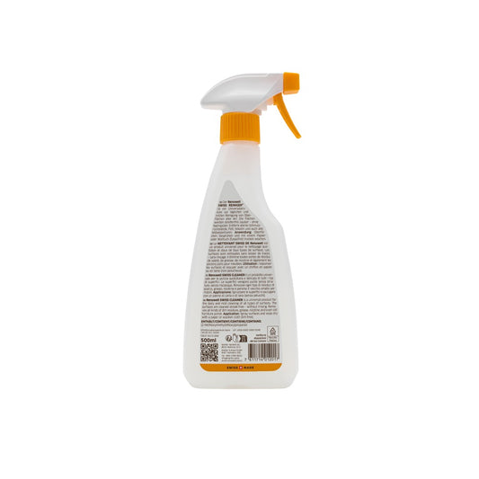 Renuwell SWISS REINIGER 500ml Sprühflasche mit orangem Sprühkopf, Universalreiniger zur streifenfreien Reinigung