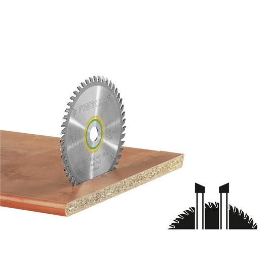 Festool Kreissägeblatt WOOD FINE CUT HW bei Feinschnitt in Holz und Sperrholz, Hartmetallzähne für saubere Schnitte.