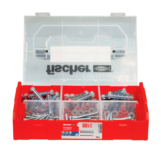 fischer FixTainer DuoHM TX 90-teiliges Hohlraumdübel-Set mit Schrauben und Dübeln in Kunststoffbox