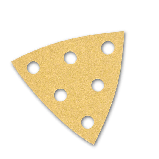 STARCKE Schleifdreieck 514D/NK 95x95 mm mit Kletthaftung und Stearatbeschichtung, Hauptansicht.