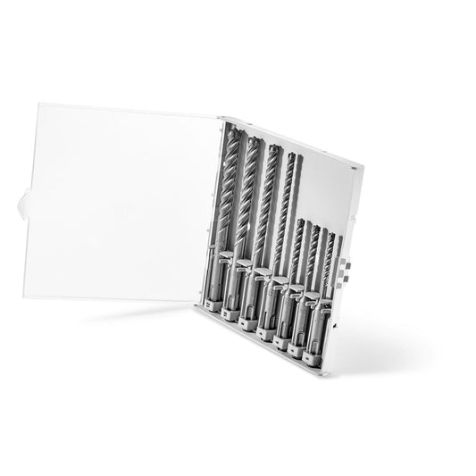 Festool Bohrerkassette BKS SYS3 D5-12 SDS mit 7 Hammerbohrern in offener Kunststoffbox geöffnet