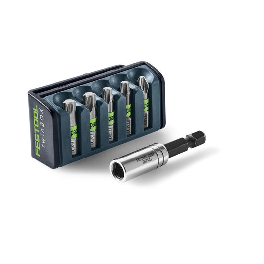 Festool BT-IMP SORT1 Bitkassette mit 6-teiligem Bitsortiment und Magnet-Bithalter BH 52 in BitBox.