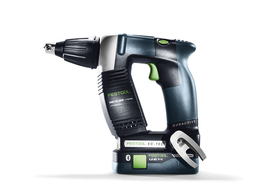 Festool DURADRIVE DWC 18-4500 Akku-Bauschrauber mit EC-TEC Motor, grünem Akku 4,0 Ah und Magazinvorsatz