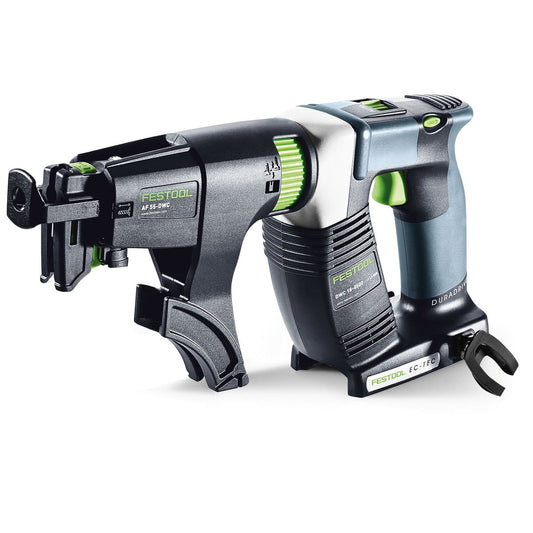 Festool DURADRIVE DWC 18-4500 Akku-Bauschrauber mit Magazinvorsatz und EC-TEC Motor in Seitenansicht