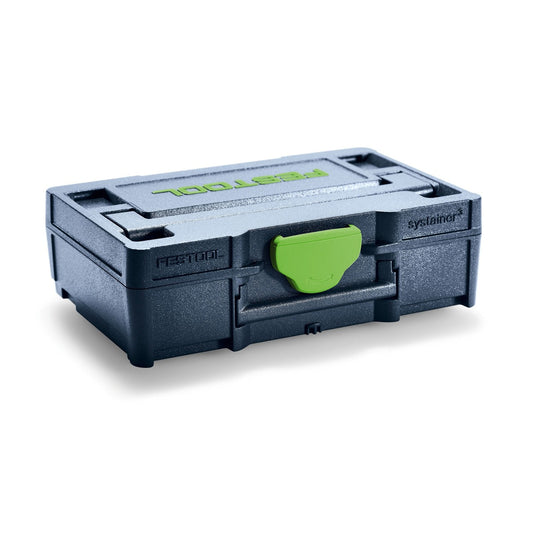 Festool Systainer³ SYS3 XXS 33 BL Kunststoffbox mit grünem Verschluss, Draufsicht