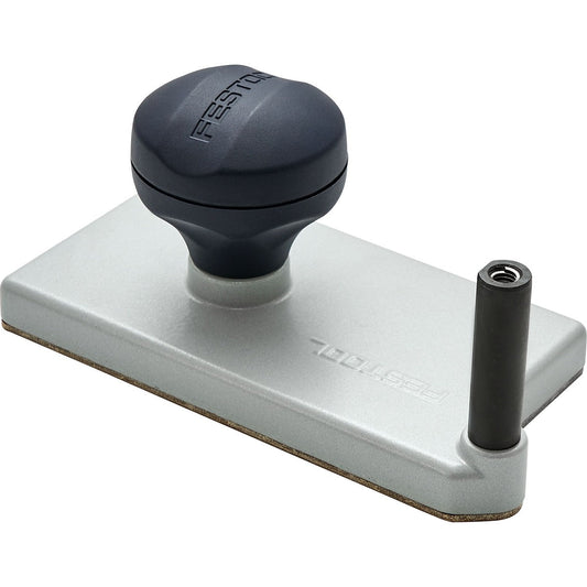 Festool Umleimerplatte UP-OF mit Oberfräsen-Anschlag und Stellschraube für präzises Bündigfräsen
