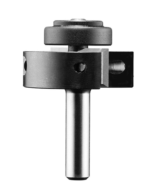 Festool Falzfräser-Wendeplatten HW S8 D38/12 mit 8 mm Schaft und Anlaufkugellager, Frontansicht