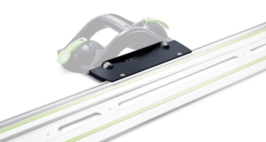 Festool Adapter AD-DOSH-FS auf Führungsschiene FS montiert mit GECKO Doppelsaugheber