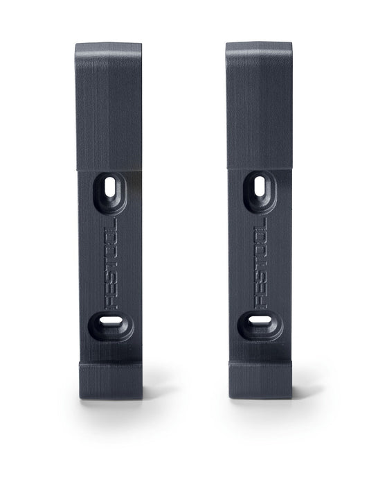 Festool Halterung HA-FS/2 Wandhalterung für FS-Führungsschienen, 2er Set, schwarze Kunststoffhalterungen