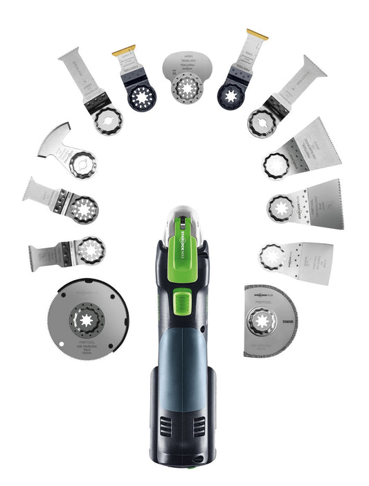 Festool Multitools Zubehör-Set mit Universal-Sägeblättern und Schleiftellern im Überblick