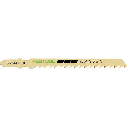 Festool Stichsägeblatt S 75/4 FSG CARVEX für Holz mit geschränkten Zähnen und T-Schaft Aufnahme