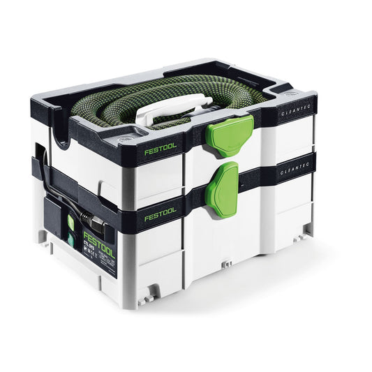 Festool Absaugmobil CLEANTEC CTL SYS im Systainer-Format mit grüner Saugschlauch und integrierten Zubehördepots