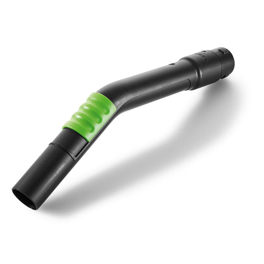 Festool Handrohr D 36 HR-K AS mit grünem Griffband und Luftregulierungsschieber, gebogene ergonomische Form mit