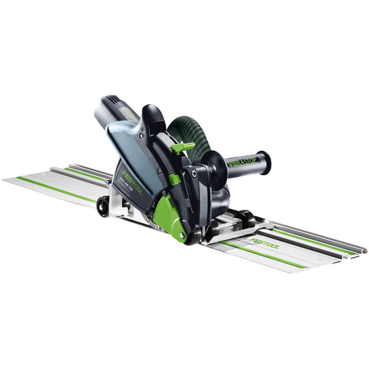 Festool Diamant Trennsystem DSC-AG 125-Plus-FS mit Führungsschiene und Staubabsaugung für präzises Trennen