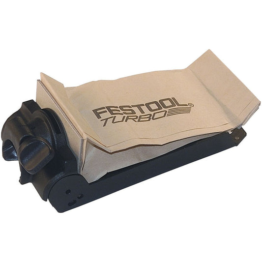 Festool Turbofilter-Set mit Papierfilter und schwarzer Kunststoffhalterung zur staubarmen Absaugung
