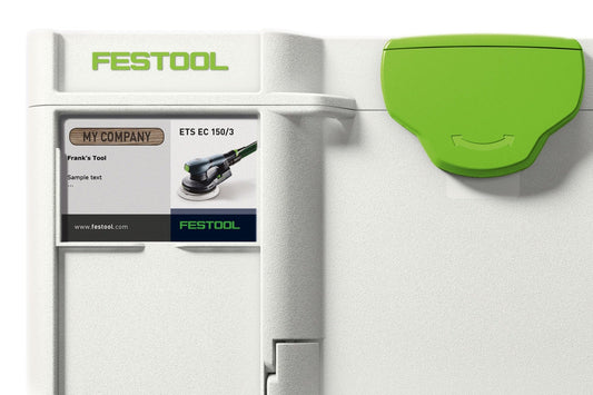 Festool Abdeckung AB-BF SYS TL grüne transparente Schutzabdeckung für Systainer Beschriftungsfeld
