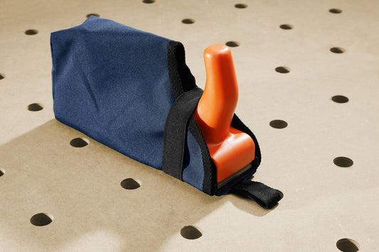 Festool T-BAG M Werkzeugtasche blau mit orange Griffen auf Systainer³ ToolBag mit Klettverschluss