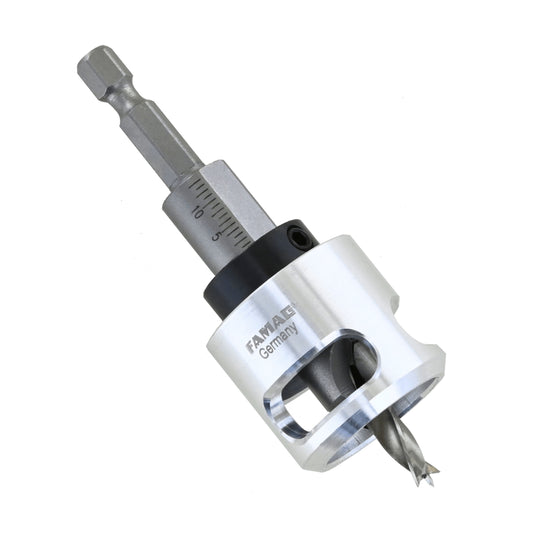 FAMAG HM-Bohrer-Senker mit kugelgelagertem Tiefenanschlag