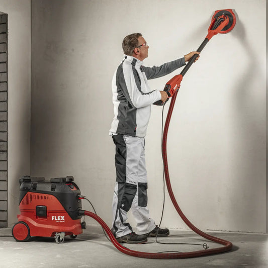 FLEX Giraffe Wand- und Deckenschleifer GE 6 R-EC Anwendung Wandschliff mit Absaugung