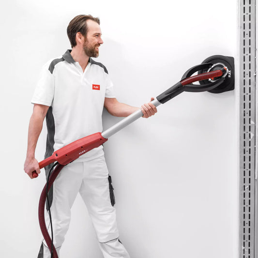 FLEX Giraffe Wand- und Deckenschleifer GE 7 + MH-R Anwendung Schleifen an Wandübergang