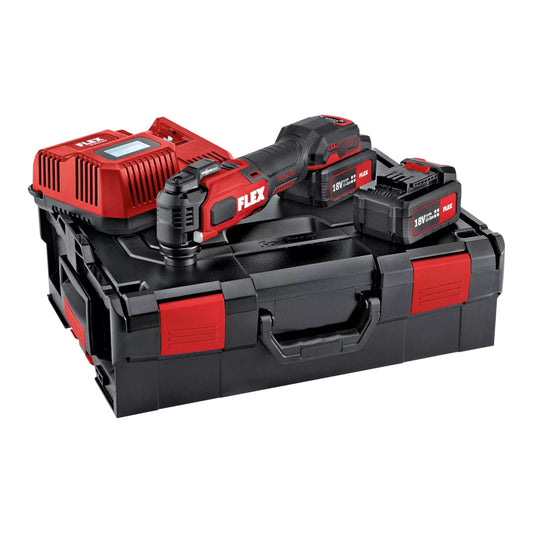 Flex MT 18.0-EC Akku-Multitool 18V Lieferumfang mit zwei Akku 5,0Ah, Schnelladegerät und Transportkoffer L-BOXX