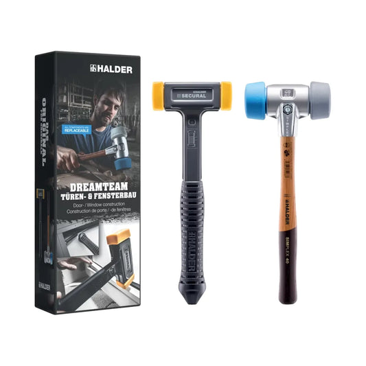HALDER Dreamteam Türen- & Fensterbau: SECURAL plus-Schonhammer und SIMPLEX-Schonhammer mit Verpackung