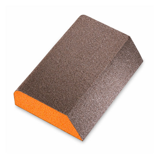 sia siasponge combination block - medium Schleifschwamm mit Fase und Radius, orange