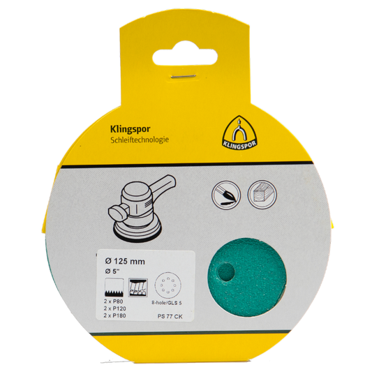 Klingspor PS 77 CK T-ACT Schleifscheiben Schleifpapier Set